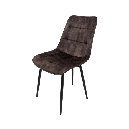 Scaun living HT1, stofa, maro inchis