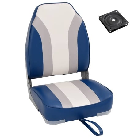 Set cu scaun pentru barcă, pliabil, 2 piese, spătar înalt