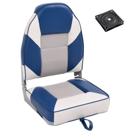 Set cu scaun pentru barcă, pliabil, 2 piese, spătar înalt