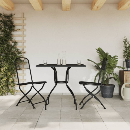 Set de masă pentru grădină, 3 piese, plasă metalică antracit