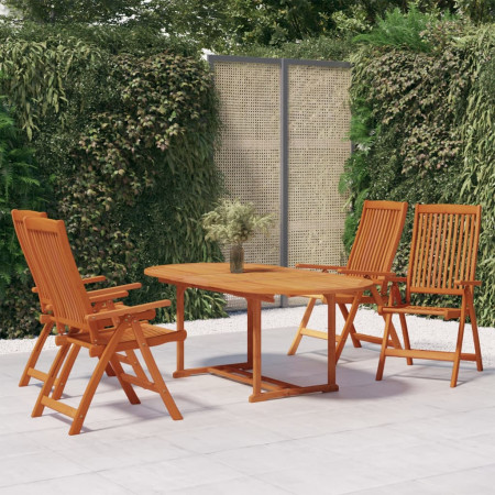 Set mobilier de grădină, 5 piese, lemn masiv de eucalipt