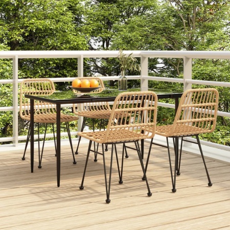 Set mobilier de grădină, 5 piese, poliratan