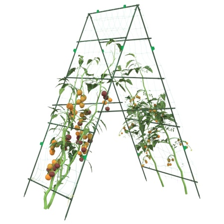 Spaliere de grădină plante cățărătoare 3 buc. oțel, cu cadru A