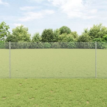Stâlpi de Gard 10 buc U-Canal 100 cm Oțel Galvanizat, Gard Hexagonal 1x10 m Oțel Galvanizat