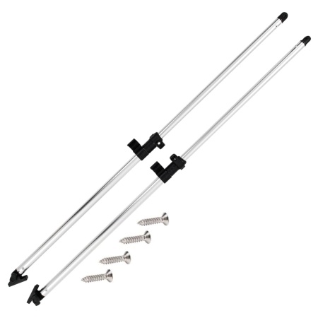 Stâlpi de susținere parasolar barcă Bimini, 2 buc., aluminiu