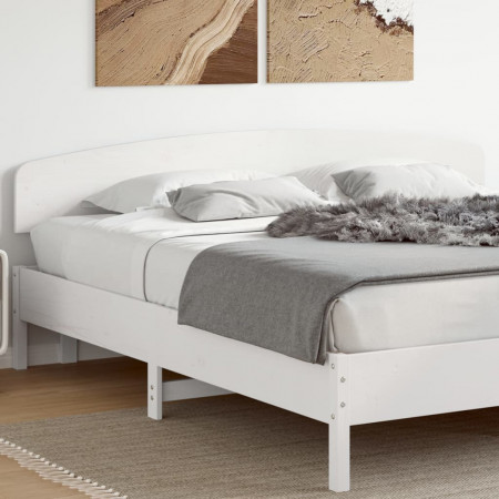 Tăblie de pat, alb, 180 cm, lemn masiv de pin - Img 1