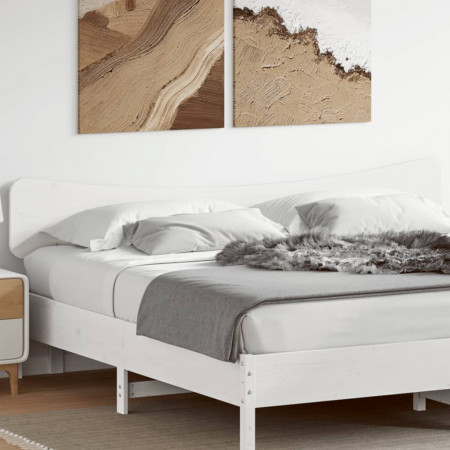 Tăblie de pat, alb, 180 cm, lemn masiv de pin