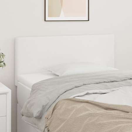 Tăblie de pat, alb, 90x5x78/88 cm, piele ecologică