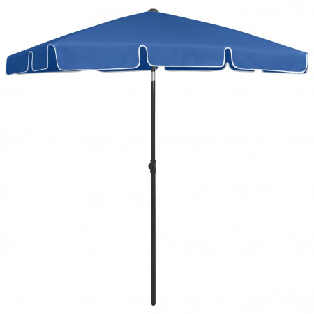 Umbrelă de plajă, albastru azuriu, 180x120 cm