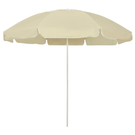 Umbrelă de soare de plajă, galben nisipiu, 240 cm