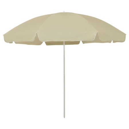 Umbrelă de soare de plajă, galben nisipiu, 300 cm
