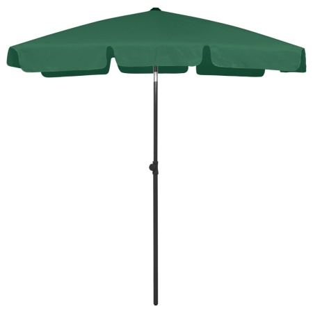 Umbrelă de soare de plajă, verde, 180x120 cm