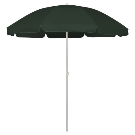 Umbrelă de soare de plajă, verde, 240 cm