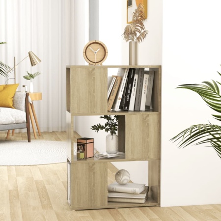 Bibliotecă/Separator cameră, stejar sonoma, 60x24x94 cm, PAL