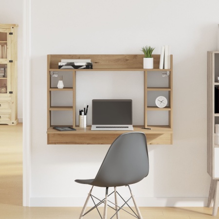 Birou montat pe perete Stejar artisan 105x48x75 cm Lemn ingineresc