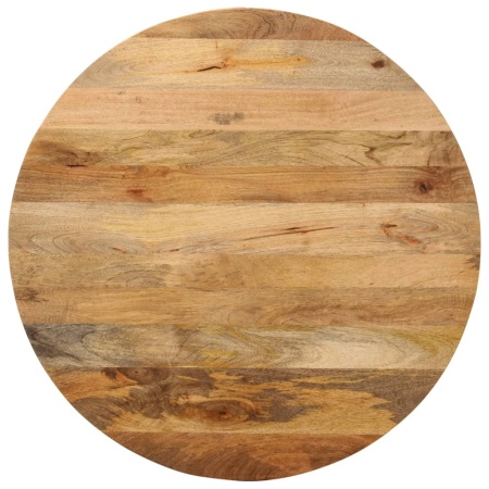 Blat de masă rotund, Ø 80x2,5 cm, lemn masiv de mango brut