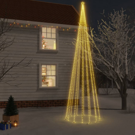 Brad de Crăciun, 1134 LED-uri, alb cald, 800 cm, cu țăruș