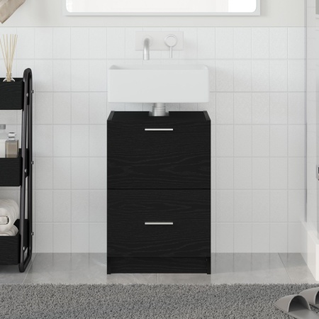 Cabinet chiuvetă Stejar Negru 40x37x59 cm Lemn tehnic