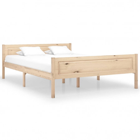 Cadru de pat, 160x200 cm, lemn de pin masiv - Img 1