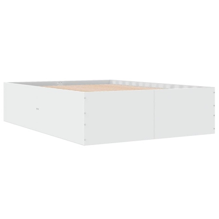 Cadru de pat, alb, 120x190 cm, lemn prelucrat
