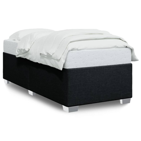 Cadru de pat, negru, 90 x 200 cm, material textil