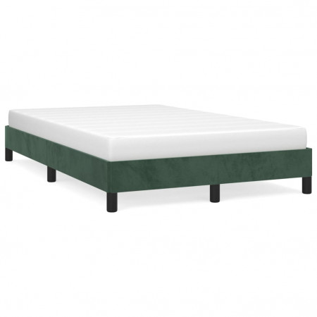 Cadru de pat, verde închis, 120x190 cm, catifea