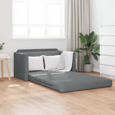Canapea pat 2 în 1 gri închis 124x71x78 cm material textil