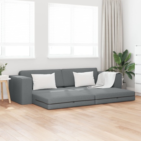 Canapea Pat 2-in-1 Gri Închis 245x150x60.5 cm Material