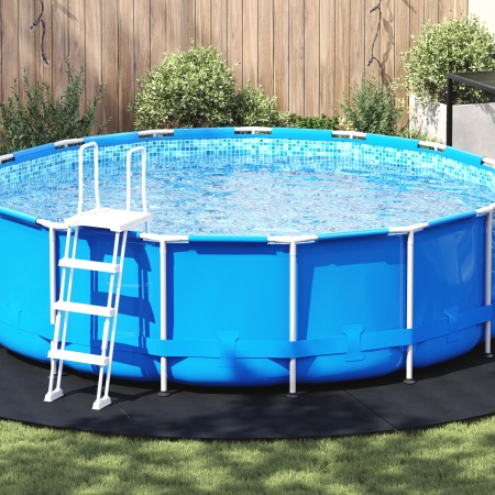 Capac rotund pentru piscină Negru Plastic Ø 500 cm