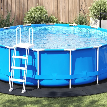 Capac Rotund Piscină Negru Plastic Ø 458 cm Capac Piscină