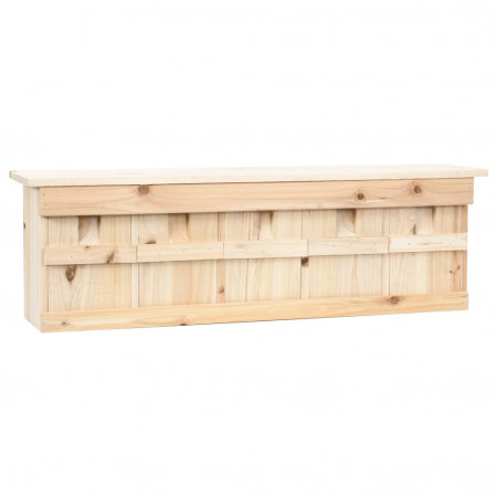Căsuță de vrăbii cu 5 încăperi, 68 x 15 x 21 cm, lemn de brad - Img 1