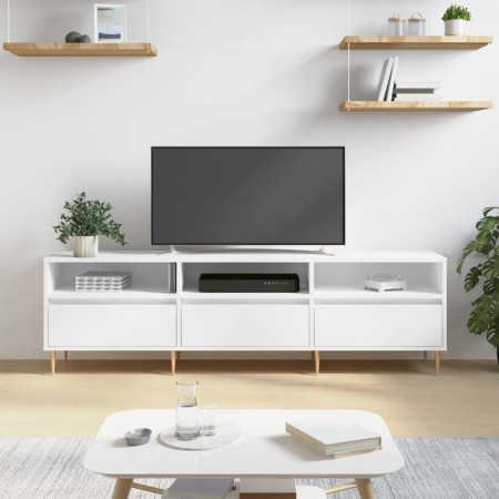 Comodă TV, alb, 150x30x44,5 cm, lemn prelucrat