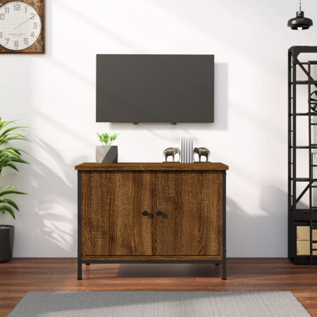 Comodă TV cu uși, stejar maro, 60x35x45 cm, lemn prelucrat