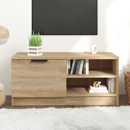 Comodă TV, stejar sonoma, 80x35x36,5 cm, lemn prelucrat