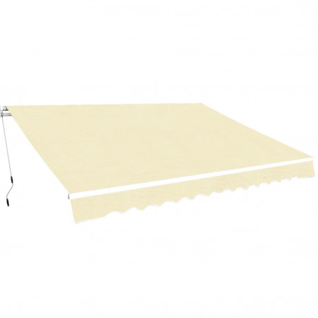 Copertină pliabilă cu acționare manuală, 400 cm, crem