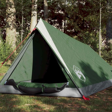 Cort de camping pentru 2 persoane, verde, impermeabil