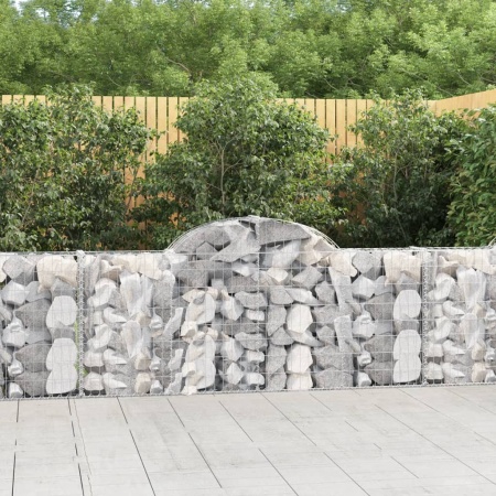 Coșuri gabion arcuite 9 buc, 200x30x80/100cm, fier galvanizat