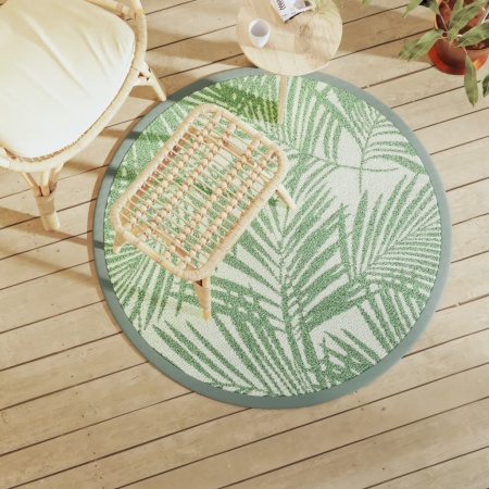 Covor de exterior, ARAKIL verde, Ø120 cm, PP