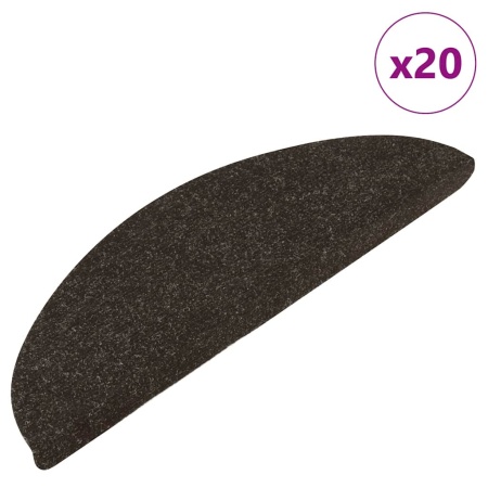 Covorașe scară autoadezive 20 buc Antracit 65x22,5x3,5 cm