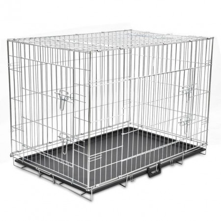 Cușcă pentru câini pliabilă, metal, XL - Img 1