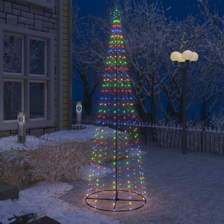 Decorațiune brad Crăciun conic 330 LED-uri colorate 100x300 cm - Img 1
