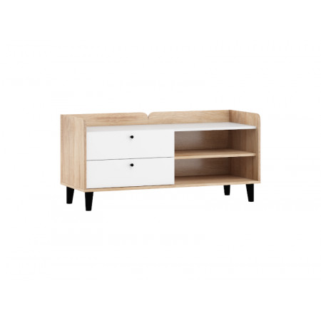 Dolce Dol-18 Tv Stand Sonoma Bright/White High Gloss