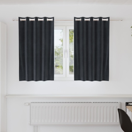 Draperii blackout cu œillets 2 buc dark grey velvet