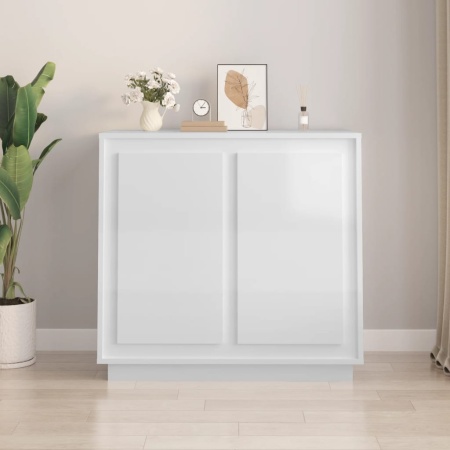 Dulap, alb extralucios, 80x34x75 cm, lemn prelucrat