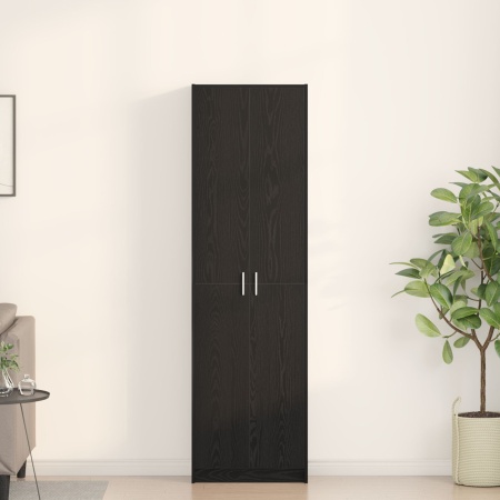 Dulap Stejar Negru 55x25x189 cm Lemn Prelucrat