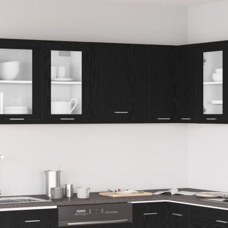 Dulap suspendat din stejar negru 50x31x60 cm din lemn prelucrat