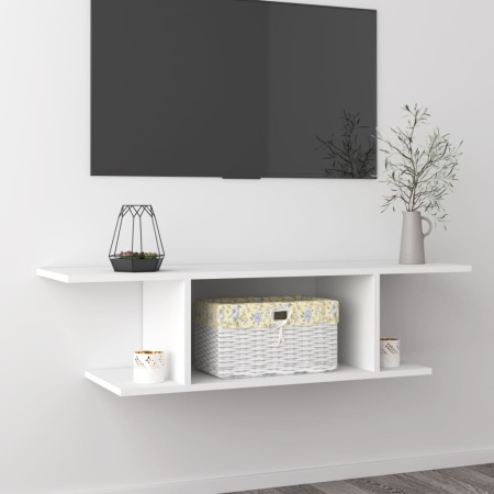 Dulap TV montaj pe perete, alb, 103x30x26,5 cm