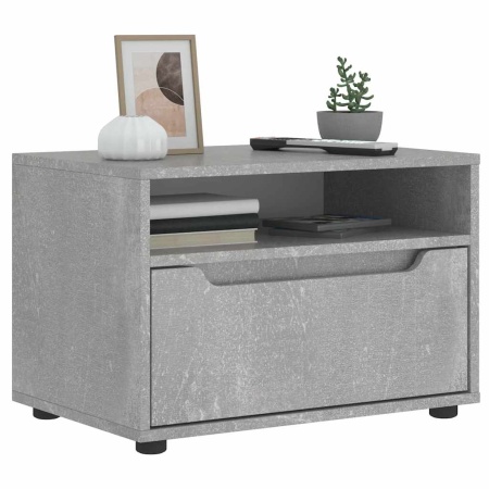 Dulap TV VISNES Beton Gri 60x40x38 cm Lemn prelucrat