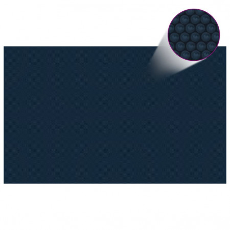 Folie solară plutitoare de piscină negru/albastru 260x160 cm PE - Img 1
