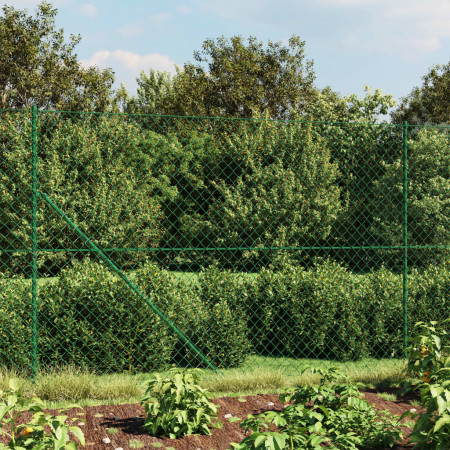 Gard de plasă de sârmă, verde, 2x25 m